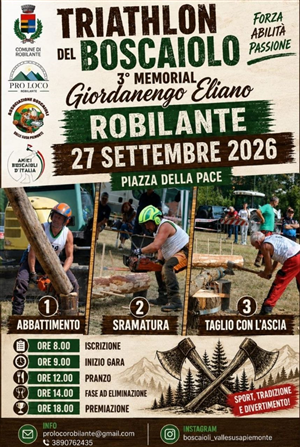 TRIATHLON DEL BOSCAIOLO 
domenica 27 settembre 2026