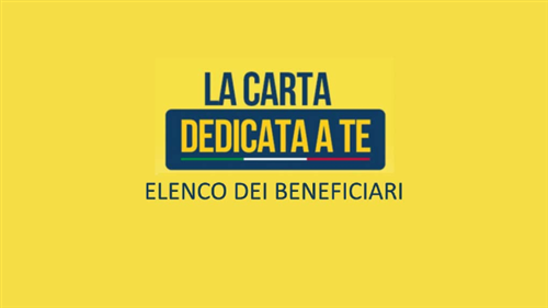 La carta dedicata a te: beneficiari.