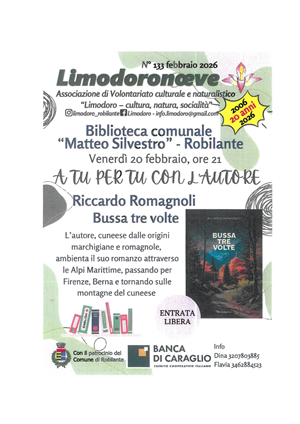 presentazione del libro "Bussa tre volte" - venerdì 20 febbraio